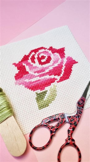 Variegated Rose Cross Stitch PDF Pattern - Etsy