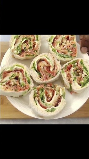 Easy 5-Minute Pinwheel Sandwiches! 🌯 #shorts