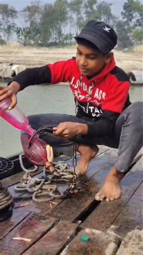 Catching a 30kg Catla fish with banana flower bait. #fishing #fisherman #fishinglife #shortvideo