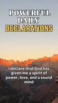 POWERFUL DAILY DECLARATIONS | Listen to this in agreement. #short #declaration