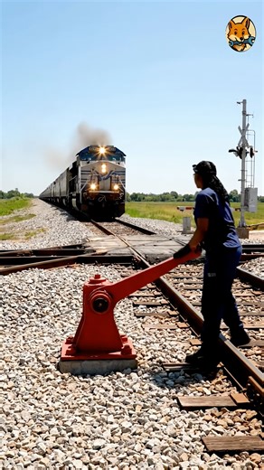 Manual Track Change Ahead of a Moving Locomotive