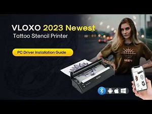 VLOXO 2023 Newest Bluetooth Tattoo Stencil Machine Windows Driver Installation Guide