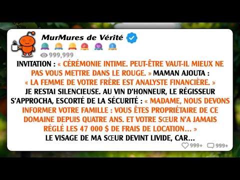 Ma sœur a réservé une salle "à petit budget" - puis le régisseur m'a demandé...