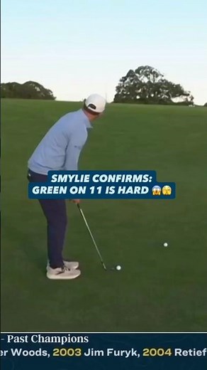 The par-5 11th: Shortest par 5 in golf. Smylie shows why 🫣