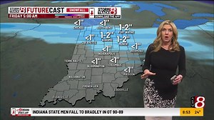 Light snow tonight and heavy snow expected on Sunday. A lot of you want snowfall amounts....fair question. The probability of 6" is growing. Also areas along the Ohio River may see significant ice. Track is still uncertain - however confidence is growing that heavy snow will be likely along the I-70 corridor. Tricky travel on Sunday and Monday. More on the detailed forecast here: https://www.wishtv.com/weather/weather-blog/snow-tonight-more-potent-system-arrives-sunday-jan-2-2025/ | Meteorologis