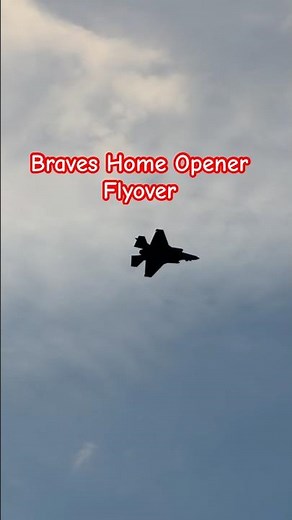 Braves home opener military flyover 🇺🇸✈️ instant chills!