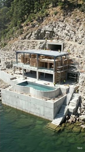 Samundar Ke Kinare Luxury House Decoration 😍🌊 #house build #shorts