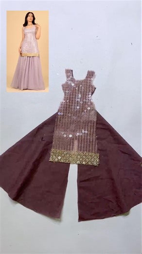 short kurti and plazo cutting easy tutorial ✂️