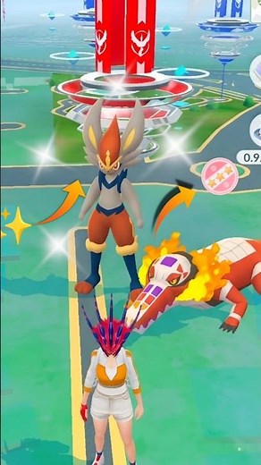 100iv Skeledirge and Shiny Cinderace in Same Place!! #shorts #shiny #cinderace #skeledirge #100iv