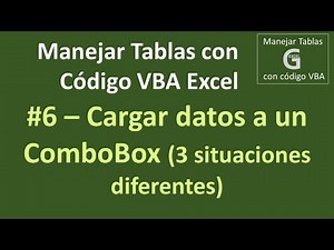 Cargar datos a un ComboBox (3 ejercicios)| Manejar Tablas (ListObject) con VBA Excel (6)