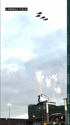 Flyover and fireworks at Lambeau Field; Green Bay Packers vs. Washington Commanders