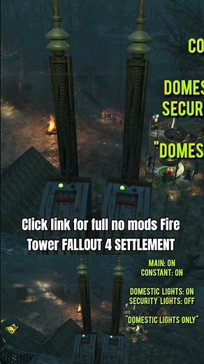 Fire Tower Alarms no mods Fallout 4 Settlement Somerville 3 #settlementbuilding #wastelandadventure