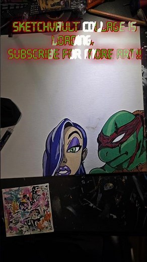 #keithwahlart #sketchvault #collage #artcollage #goth #Jessicarabbit #poscamarkers #timelapse #art