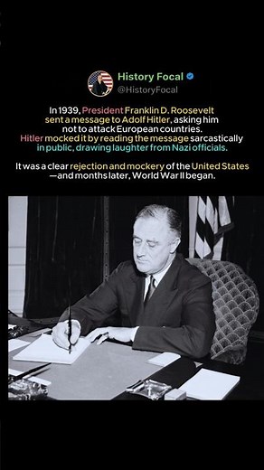 When Hitler Mocked Roosevelt’s Warning in 1939 #history #usa #ww2