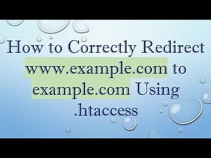 How to Correctly Redirect www.example.com to example.com Using .htaccess
