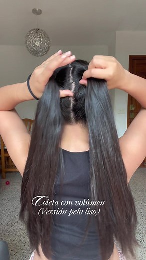 Como os gustó tanto el tutorial del peinado os he echo la versión pelo liso😘❤️ #peinadosfaciles #viralvideos #parati #peinadosfaciles #coleta