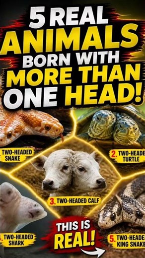 5 Real Animals Born With More Than One Head