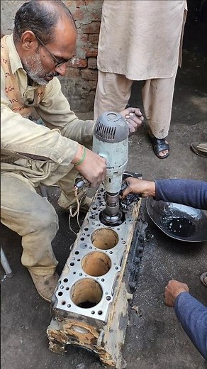 Heavy Duty Engine Cylinder Honing Process | Professional Workshop Restoration #viral #shorts