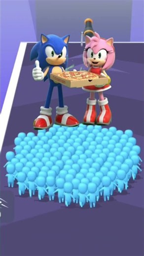 sonic and Amy enjoy pizza with Bowser! amazing #gaming #gameplay #viral#viralshorts #sonic#sonicteam