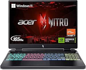 Acer Nitro 16 Gaming Laptop | AMD Ryzen 7 7840HS OctaCore CPU | NVIDIA GeForce RTX 4050 Laptop GPU | 16" WUXGA 165Hz IPS Display | 16GB DDR5 | 1TB Gen 4 SSD | WiFi 6E | RGB Backlit KB | AN16-41-R6WV