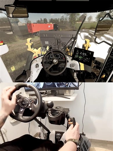 Volvo LH120 loading lime Thrustmaster Farmstick Steering Wheel #dkgc #fs25 #volvo #tractor #farming