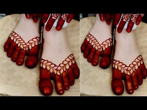 Simple Mehndi Design For Feet || Easy Mehndi Design For Legs || Bridal Foot Mehndi Design 2023