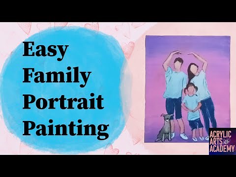 Faceless Family Portrait Painting: Beginner Friendly Acrylic Art Tutorial