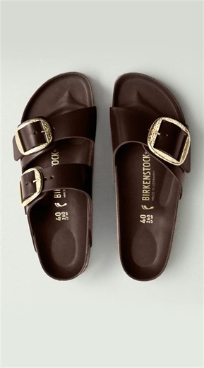 The classics, updated! Discover the Arizona and Madrid in high shine leather with new hammered big buckles. Shop here: https://www.birkenstock.in/search?q=hammered | Birkenstock