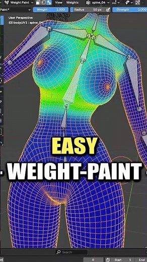 Blender: EASY Smooth Weight Painting