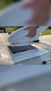 The MaxxAir MaxxFan Deluxe is absolutely worth every penny - multiple speeds, can pull air in or exhaust it out of the rig - has an integrated rain cover and the universal shroud that mounts to your roof. Expensive, yes, but totally worth it. #rv #rvlife #rvlifestyle #rving | RV Gear and Far