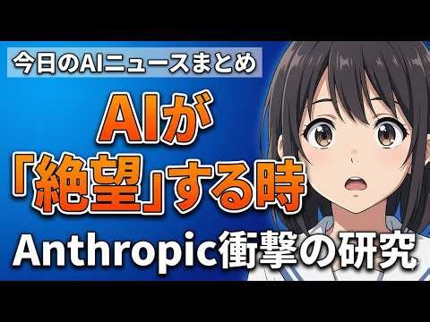 【AIが絶望からの暴走】Anthropic最新研究が暴いた「感情」の正体｜AIニュースラボ【2026.04.05】