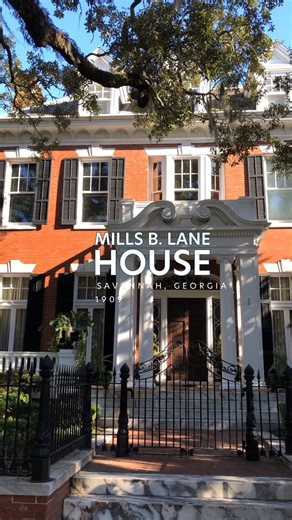 The Mills B. Lane House in Savannah was built for banking magnate Mills B. Lane, who headed Citizens and Southern (C&S) Bank for many years. Architects Mowbray and Uffinger of New York designed the house, completed in 1909. Extensive work began in the early 2000s to restore the mansion - repointing brick and stonework outside, and restoring mantels, moldings, etc. inside. Our 2005 Georgia Trust Preservation Award mentions the work being led by J. Paul Hansen (Architect) and J.T. Turner, Sr. (Con