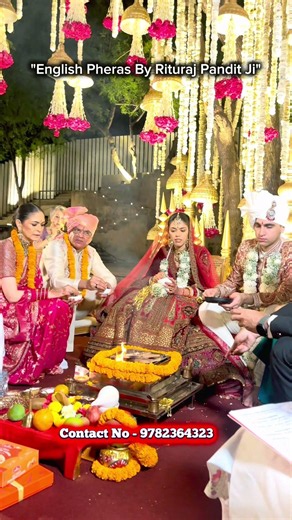 Modern Mantra Chanting English Vedic Pheras & Jaimala Rituals at Hotel Alila Fort, Delhi Road