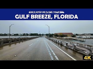 🚗🌴 Scenic 4K Drive Through Gulf Breeze, Florida! 🌊 | Relaxing Coastal Road Trip ☀️