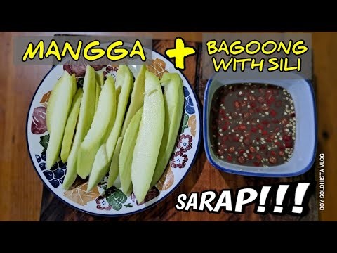 native na mangga at bagoong na maraming sili SARAP!