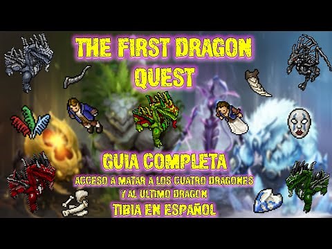 Tibia en Español | The First Dragon Quest | Guía Completa | Matar a los cuatro dragones y al final