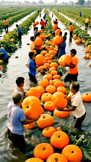 What Great Farming Of Yello Pumpkin.#farming #farmer #farm #agriculture #satisfying