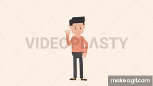 Man Waving Hand Animation [MOV & GIF] on Make a GIF