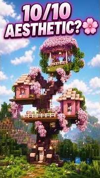 Aesthetic Pink Minecraft Barn Build Tutorial | Cute Cherry Wood Farm Design #minecraftaesthetic