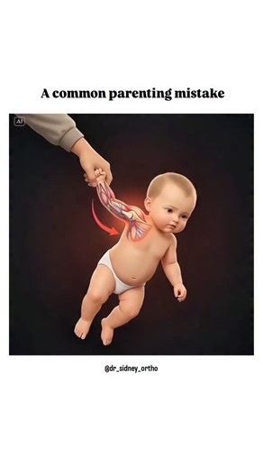 Dr Sidney | Orthopaedic Surgeon on Instagram: "@dr_sidney_ortho - The Physics Behind a Common Parenting Mistake It may look harmless, but lifting a child by their arm can cause serious injury and physics explains why. When you pull a child’s arm, the shoulder becomes the pivot point, and their body weight creates a rotational force called torque. This torque puts intense pressure on delicate joints that are still developing. Even a small force can cause the radial bone in the elbow to slip out o