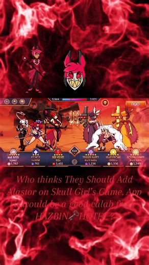 That Would Be An Awesome Calab Skull Girl’s & HAZBIN🗝️HOTEL Putting alastor in a game app who Agrees 👍🏼🥰👍🏼😎👍🏼🥰👍🏼😎