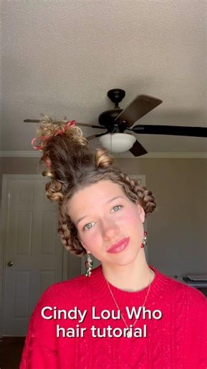Save it and try it out for later!#christmas #cindylouwho #thegrinch #hairtutorial #curlyhair