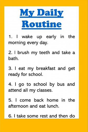 My Daily Routine Essay 10 Lines in English