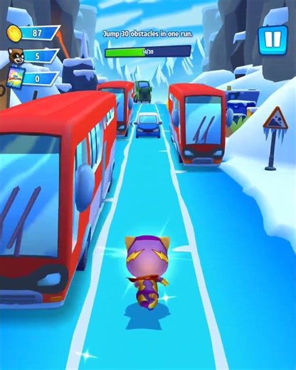 Talking Tom Hero Dash Mighty Ginger Jump 30 Obstacles in One Run Funny Race Android Gameplay #Shorts