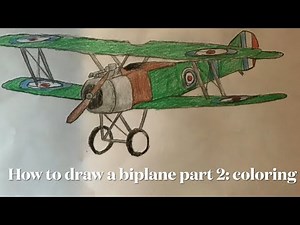 How to draw a WW1 plane (biplane) part 2: coloring