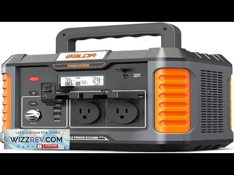 BALDR 1000W Power Station 808Wh 18.5 lbs Portable Lightweight Solar Generator