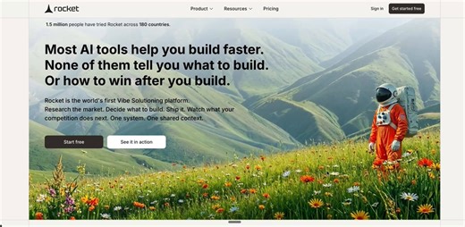 @naval dijo que programar por intuición es adictivo "si sabes lo que quieres construir".Un gran "si".La mayoría de los desarrolladores no lo saben. Tienen ideas, energía y herramientas. Lo que les falta es una forma estructurada de descubrir qué merece realmente su tiempo.Rocket 1.0 es la respuesta a ese "si".Se lanzó hoy mismo.Échale un vistazo: