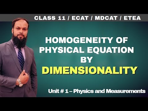 Homogeneity of Physical Equations using Dimensions| Unit 1 Physics & Measurements- #TP11 04