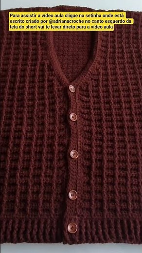 Men's crochet vest. The video tutorial is now available!