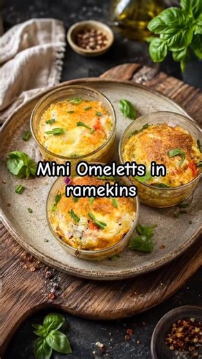 🥚 Mini Omelets in Ramekins– an easy, delicious breakfast with no extra effort! ✨